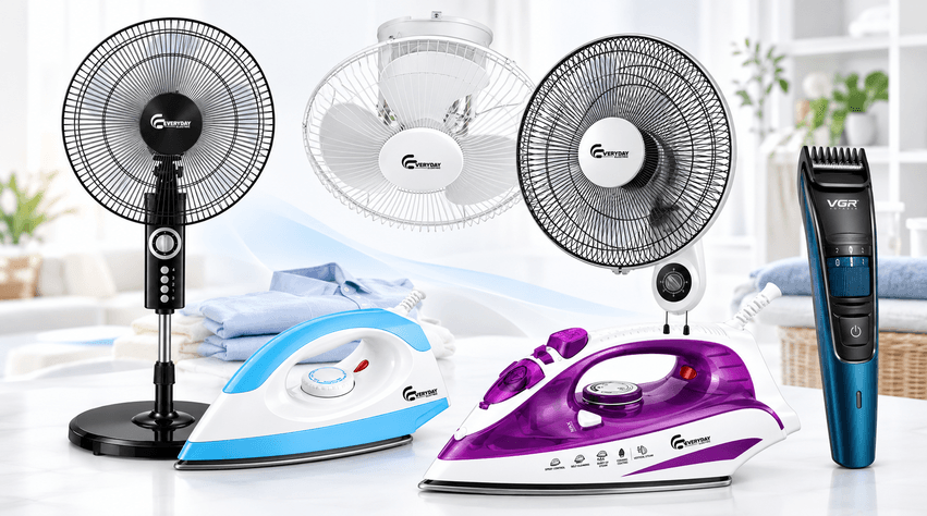 Refrigerator, kitchen appliances, and household cleaning electronics