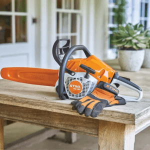 Forestry and garden equipment prepared for outdoor maintenance